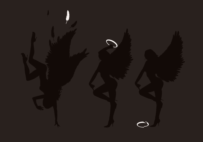 Angel illustration silhouette design fallenAngel
